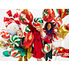 Helium Ballon Candy Groen Rood Leeg 35cm Helium Ballon Candy Groen Rood Leeg 35cm