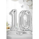 Folie Ballon Cijfer 1 Zilver Standaard Leeg 70cm Folie Ballon Cijfer 1 Zilver Standaard Leeg 70cm