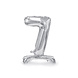 Folie Ballon Cijfer 7 Zilver Standaard Leeg 70cm Folie Ballon Cijfer 7 Zilver Standaard Leeg 70cm