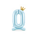 Folie Ballon Cijfer 0 Lichtblauw Standaard Leeg 84cm Folie Ballon Cijfer 0 Lichtblauw Standaard Leeg 84cm