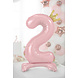 Folie Ballon Cijfer 2 Lichtroze Standaard Leeg 84cm Folie Ballon Cijfer 2 Lichtroze Standaard Leeg 84cm