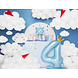 Folie Ballon Cijfer 4 Lichtblauw Standaard Leeg 84cm Folie Ballon Cijfer 4 Lichtblauw Standaard Leeg 84cm