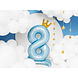 Folie Ballon Cijfer 8 Lichtblauw Standaard Leeg 84cm Folie Ballon Cijfer 8 Lichtblauw Standaard Leeg 84cm