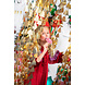 Deurgordijn Kerstbomen Goud 2,45m Deurgordijn Kerstbomen Goud 2,45m