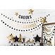 Decoratie Sterren Zwart 6st Decoratie Sterren Zwart 6st