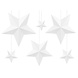 Decoratie Sterren Wit 6st Decoratie Sterren Wit 6st