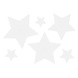 Decoratie Sterren Wit 6st Decoratie Sterren Wit 6st