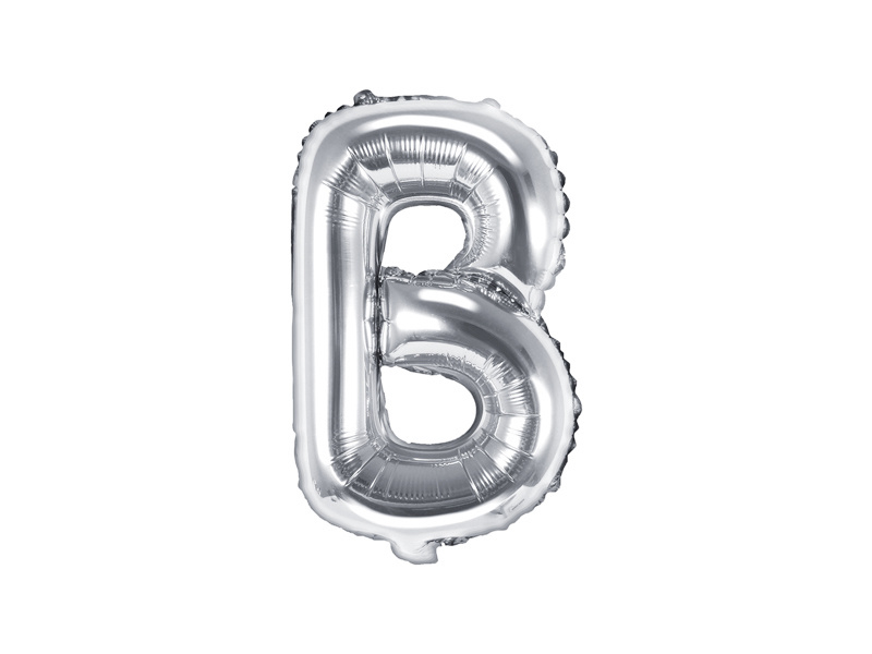 Mos dek Overtreding Folie Ballon Letter B Zilver Leeg 35cm - Partywinkel