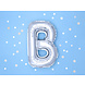 Folie Ballon Letter B Zilver Leeg 35cm Folie Ballon Letter B Zilver Leeg 35cm