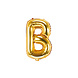 Folie Ballon Letter B Goud Leeg 35cm Folie Ballon Letter B Goud Leeg 35cm