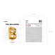 Folie Ballon Letter B Goud Leeg 35cm Folie Ballon Letter B Goud Leeg 35cm