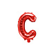Folie Ballon Letter C Rood Leeg 35cm Folie Ballon Letter C Rood Leeg 35cm