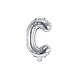 Folie Ballon Letter C Zilver Leeg 35cm Folie Ballon Letter C Zilver Leeg 35cm
