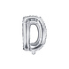 Folie Ballon Letter D Zilver Leeg 35cm Folie Ballon Letter D Zilver Leeg 35cm