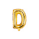 Folie Ballon Letter D Goud Leeg 35cm Folie Ballon Letter D Goud Leeg 35cm