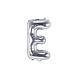 Folie Ballon Letter E Zilver Leeg 35cm Folie Ballon Letter E Zilver Leeg 35cm
