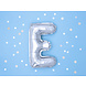 Folie Ballon Letter E Zilver Leeg 35cm Folie Ballon Letter E Zilver Leeg 35cm