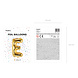 Folie Ballon Letter E Goud Leeg 35cm Folie Ballon Letter E Goud Leeg 35cm