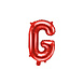 Folie Ballon Letter G Rood Leeg 35cm Folie Ballon Letter G Rood Leeg 35cm