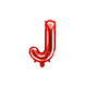 Folie Ballon Letter J Rood Leeg 35cm Folie Ballon Letter J Rood Leeg 35cm