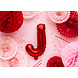 Folie Ballon Letter J Rood Leeg 35cm Folie Ballon Letter J Rood Leeg 35cm