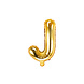 Folie Ballon Letter J Goud Leeg 35cm Folie Ballon Letter J Goud Leeg 35cm