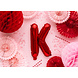 Folie Ballon Letter K Rood Leeg 35cm Folie Ballon Letter K Rood Leeg 35cm