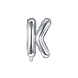 Folie Ballon Letter K Zilver Leeg 35cm Folie Ballon Letter K Zilver Leeg 35cm