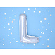 Folie Ballon Letter L Zilver Leeg 35cm Folie Ballon Letter L Zilver Leeg 35cm