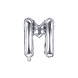Folie Ballon Letter M Zilver Leeg 35cm Folie Ballon Letter M Zilver Leeg 35cm