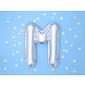 Folie Ballon Letter M Zilver Leeg 35cm Folie Ballon Letter M Zilver Leeg 35cm