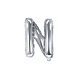 Folie Ballon Letter N Zilver Leeg 35cm Folie Ballon Letter N Zilver Leeg 35cm