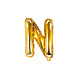 Folie Ballon Letter N Goud Leeg 35cm Folie Ballon Letter N Goud Leeg 35cm