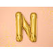 Folie Ballon Letter N Goud Leeg 35cm Folie Ballon Letter N Goud Leeg 35cm