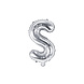 Folie Ballon Letter S Zilver Leeg 35cm Folie Ballon Letter S Zilver Leeg 35cm