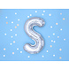 Folie Ballon Letter S Zilver Leeg 35cm Folie Ballon Letter S Zilver Leeg 35cm