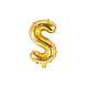 Folie Ballon Letter S Goud Leeg 35cm Folie Ballon Letter S Goud Leeg 35cm
