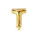 Folie Ballon Letter T Goud Leeg 35cm Folie Ballon Letter T Goud Leeg 35cm