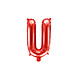 Folie Ballon Letter U Rood Leeg 35cm Folie Ballon Letter U Rood Leeg 35cm