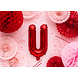 Folie Ballon Letter U Rood Leeg 35cm Folie Ballon Letter U Rood Leeg 35cm
