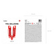 Folie Ballon Letter U Rood Leeg 35cm Folie Ballon Letter U Rood Leeg 35cm