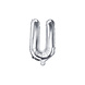 Folie Ballon Letter U Zilver Leeg 35cm Folie Ballon Letter U Zilver Leeg 35cm