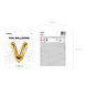 Folie Ballon Letter V Goud Leeg 35cm Folie Ballon Letter V Goud Leeg 35cm