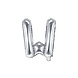 Folie Ballon Letter W Zilver Leeg 35cm Folie Ballon Letter W Zilver Leeg 35cm