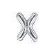 Folie Ballon Letter X Zilver Leeg 35cm Folie Ballon Letter X Zilver Leeg 35cm