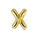 Folie Ballon Letter X Goud Leeg 35cm Folie Ballon Letter X Goud Leeg 35cm