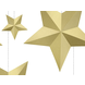 Decoratie Sterren Goud 6st Decoratie Sterren Goud 6st