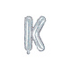 Folie Ballon Letter K Holografisch Leeg 35cm Folie Ballon Letter K Holografisch Leeg 35cm