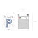 Folie Ballon Letter P Holografisch Leeg 35cm Folie Ballon Letter P Holografisch Leeg 35cm