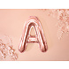 Folie Ballon Letter A Rose Goud Leeg 35cm Folie Ballon Letter A Rose Goud Leeg 35cm